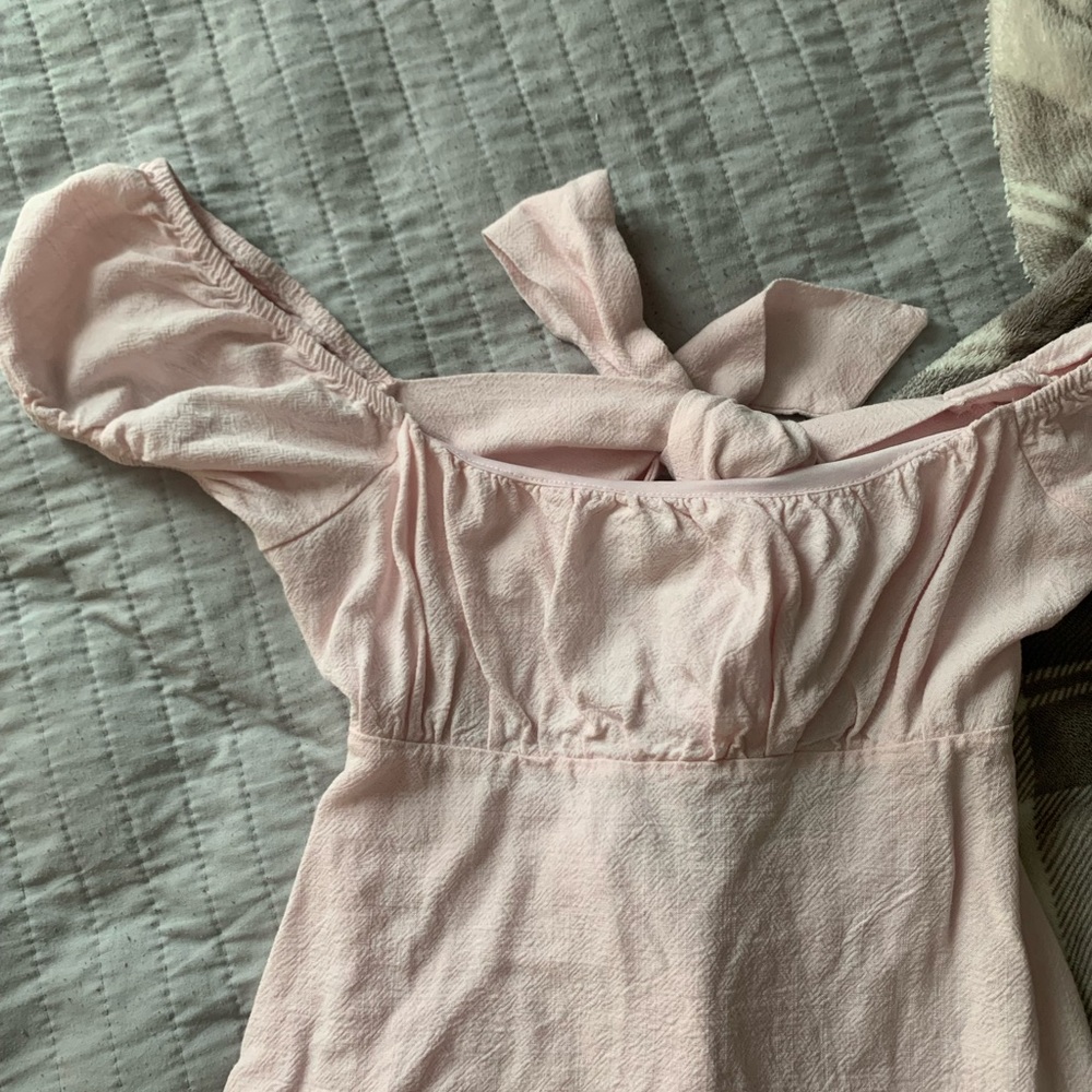 Baby Pink Milkmaid Dress